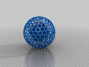 spike ball honeycomb math art 3d print model - Mito3D