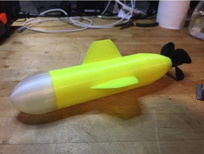 faixa de borracha submarino veículos marinho submersível brinquedo 3d print model - Mito3D