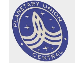 a orville planetary união central emblema adereços logotipo 3d print model - Mito3D