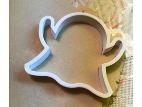 ghost emoji cortador de cookie cozinha e sala jantar o dia das bruxas 3d print model - Mito3D
