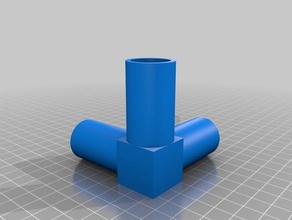 my customized customisable 3 way elbow joint rods tubes 3d print model - Mito3D