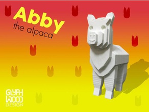 abby alpaca animali 3d di animale carino llama low poly 3d print model - Mito3D