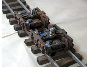 narrow gauge powered bogie set vehicles animation bogie railway stop motion
