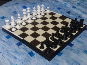 tabuleiro de xadrez portátil 3d print model - Mito3D