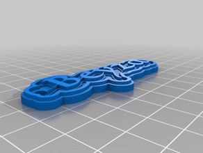 my customized multiline tag keychain egale lake beyza keychains 3d print model - Mito3D