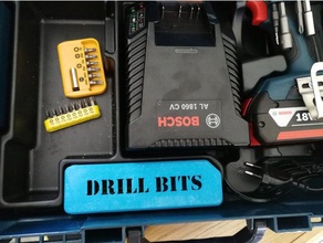 bosch sortimo perceuse sans fil conteneur boîte de foret hex titulaire porte-outils & boîtes la le forage insérer tri outil 3d print model - Mito3D