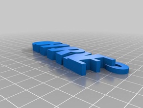 mon personnalisés iamburny du texte - nom porte-clés télécommande de l'organisation personnalisé 3d print model - Mito3D