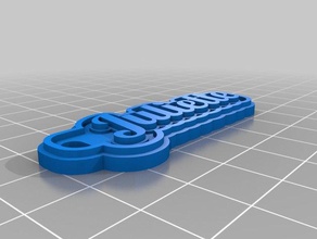 minha personalizado de várias linhas tag chaveiro juliette chaveiros 3d print model - Mito3D