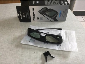 panasonic viera las gafas 3d de la tapa batería wo nariz alas electrónica 3d-gafas ty-er3d5me 3d print model - Mito3D