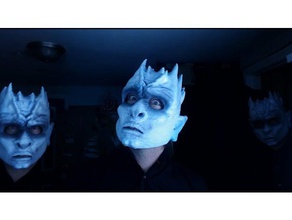 gece Kral maske & bust - oyun tahtlar kostüm sanat mavi şeytan kötü yüz fan hayranı esnek filament pla thrones var Cadılar Bayramı maskesi hbo video buz maskeleri Kralı kauçuk giyilebilir white walker ak gezenler kış burada geliyor 3d print model - Mito3D