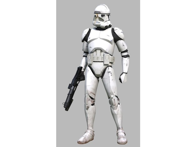 phase 2 clone trooper Rüstung Kostüm cosplay full scale star wars 3D print model - Mito3D