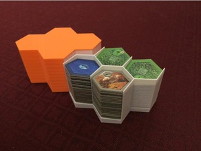 terraforming mars hextile holder lid toy & game accessories boardgame hex organizer 3d print model - Mito3D