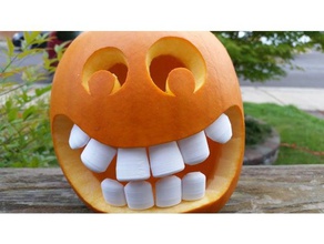 citrouille dents L'impression 3d de l'automne amusant la fête d'halloween sculpture 3d print model - Mito3D
