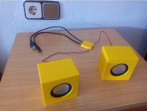 stereo speaker mini boxes music 3d print model - Mito3D