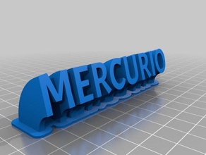 el mercurio de la oficina personalizado 3d print model - Mito3D