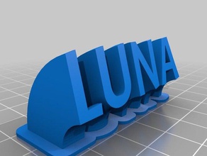 luna office personalizado 3d print model - Mito3D