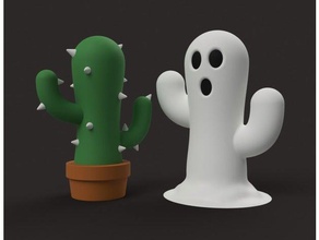 cactus Geist Modelle Kaktus ghost halloween spooky 3d print model - Mito3D