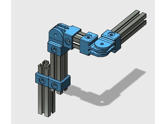 20x20 extrusion mount arm diy 3D print model - Mito3D