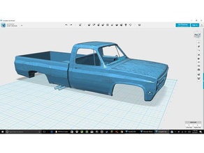 remix k10 silverado Tek kabin rc kamyon r c araçlar Kaya paletli rock sürünüyor 3d print model - Mito3D