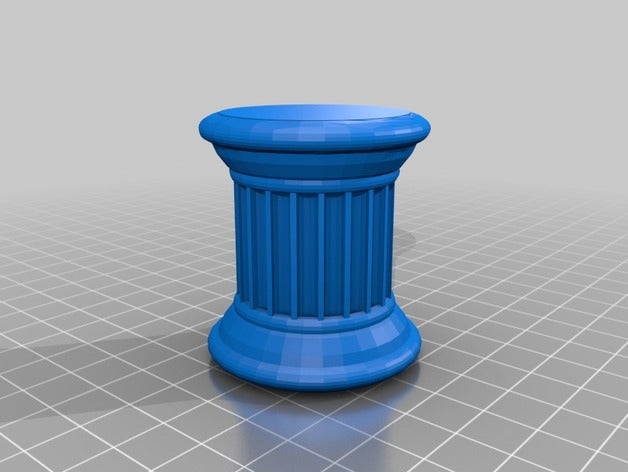 short column sculptures pillar 3D print model - Mito3D