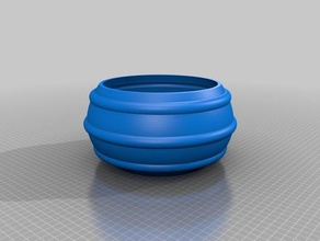 ringed plant pot outdoor & garden planter plants 3d print model - Mito3D