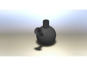 basit nargile bong yarı mamul kaplar duman su boru ot 3d print model - Mito3D