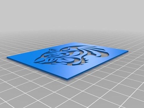 tigre plantilla 2 herramientas del arte personalizado 3d print model - Mito3D