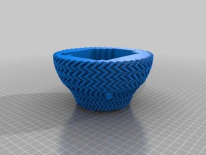 3d slash 8 edgy zigzag 001 initials 3d print model - Mito3D