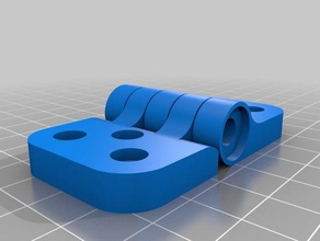 my customized parametric hinge 6 mm bolt 35mm tall 55 wide 3 hole parts 3d print model - Mito3D