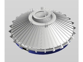 walt disney world-space-mountain-Modell Gebäude & Strukturen world 3d print model - Mito3D
