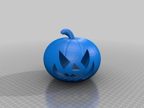 pumpkin without scary face fruit halloween carving solidworks 3d print model - Mito3D