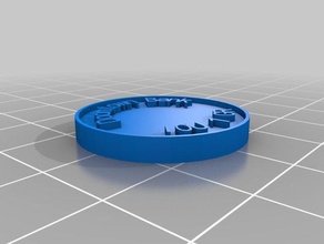 iou coin coins & badges customized 3d print model - Mito3D