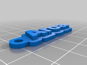 aroa keychains customized 3d print model - Mito3D