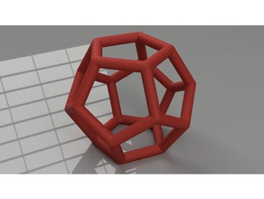 tubular dodecahedron household 3d shapes pentagon 3d print model - Mito3D