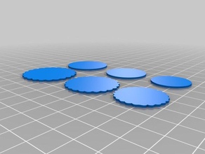 circulaire balises panneau de particulesla ferraillele scrapbooking L'impression 3d 3d print model - Mito3D