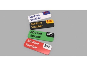 Stampa 3d voucher - dollaro euro tedesco inglese Stampante accessori 3d-druck La stampa regalo gutschein 3d print model - Mito3D