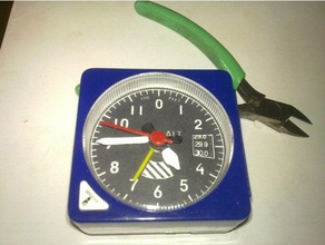 aircraft altimeter style alarm clock mod kit 3d print model - Mito3D