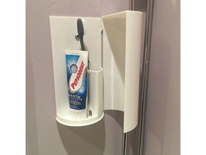 escova de dentes gabinete casa banho suporte da 3d print model - Mito3D