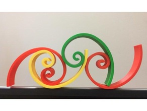 golden curve spiral math 3d print model - Mito3D