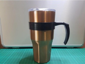 handle mammoth lg 20 ounce travel mug household 20oz cup stainless 3d print model - Mito3D
