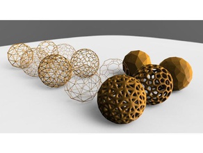 esfera decoração decoracion a decorativos forma o design borda ejes baixa contagem de polígonos simples assim varillas voronoi estilo 3d print model - Mito3D