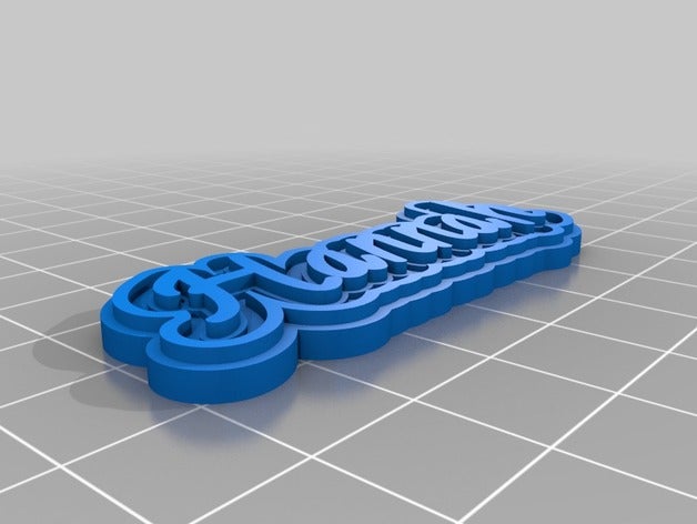 hannahs chaveiro coisa ugh chaveiros personalizado 3D print model - Mito3D