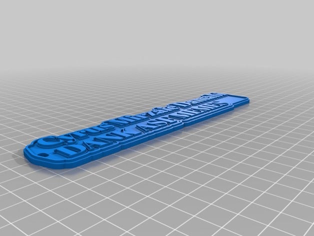 cyrus' name-tag Schlüsselanhänger kundengebundene 3D print model - Mito3D