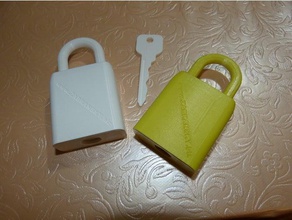 padlock 3d printing key lock 3d print model - Mito3D