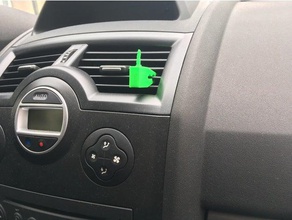 car vent phone holder universal - audio jack mobile asus iphone samsung 3d print model - Mito3D
