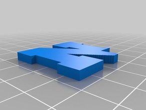3d barra de nebraska llavero la 3d print model - Mito3D