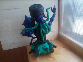 cthulhu fr tank toys & games action figure armsarticulated ball joint monster bjd cap caterpillar earflaps jointed man tail tentacles ushanka wings 3d print model - Mito3D
