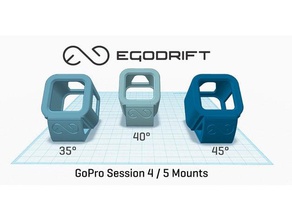 egodrift gopro session 4 & 5 mounts 3d printing 3d print model - Mito3D