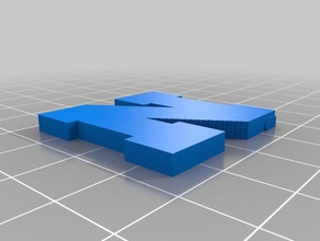 3d barra de nebraska llavero la 3d print model - Mito3D
