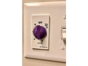 temporizador de substituição botão - intermatic parede casa banho 3d print model - Mito3D